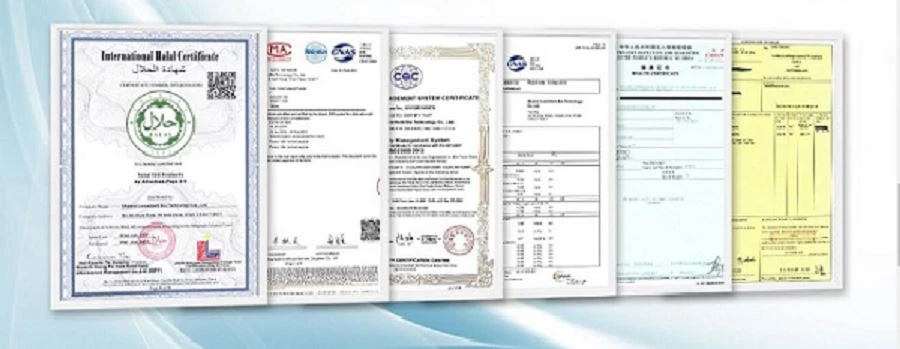 Holy Basil Extract certificate